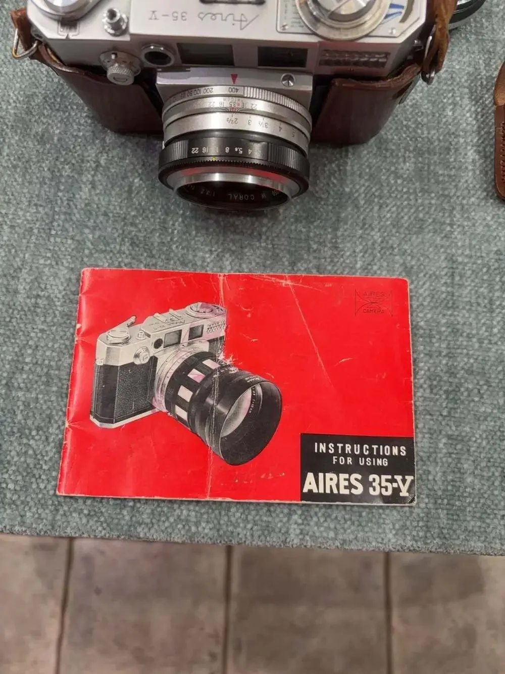Aires 35-V Rangefinder Camera Kit Tele-Coral 10cm f/3.5 Lens and Accessories